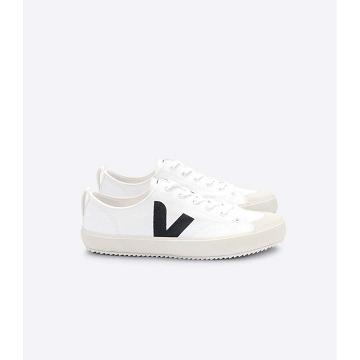 Men's Veja NOVA CANVAS Shoes White/Black | SG 248NWY